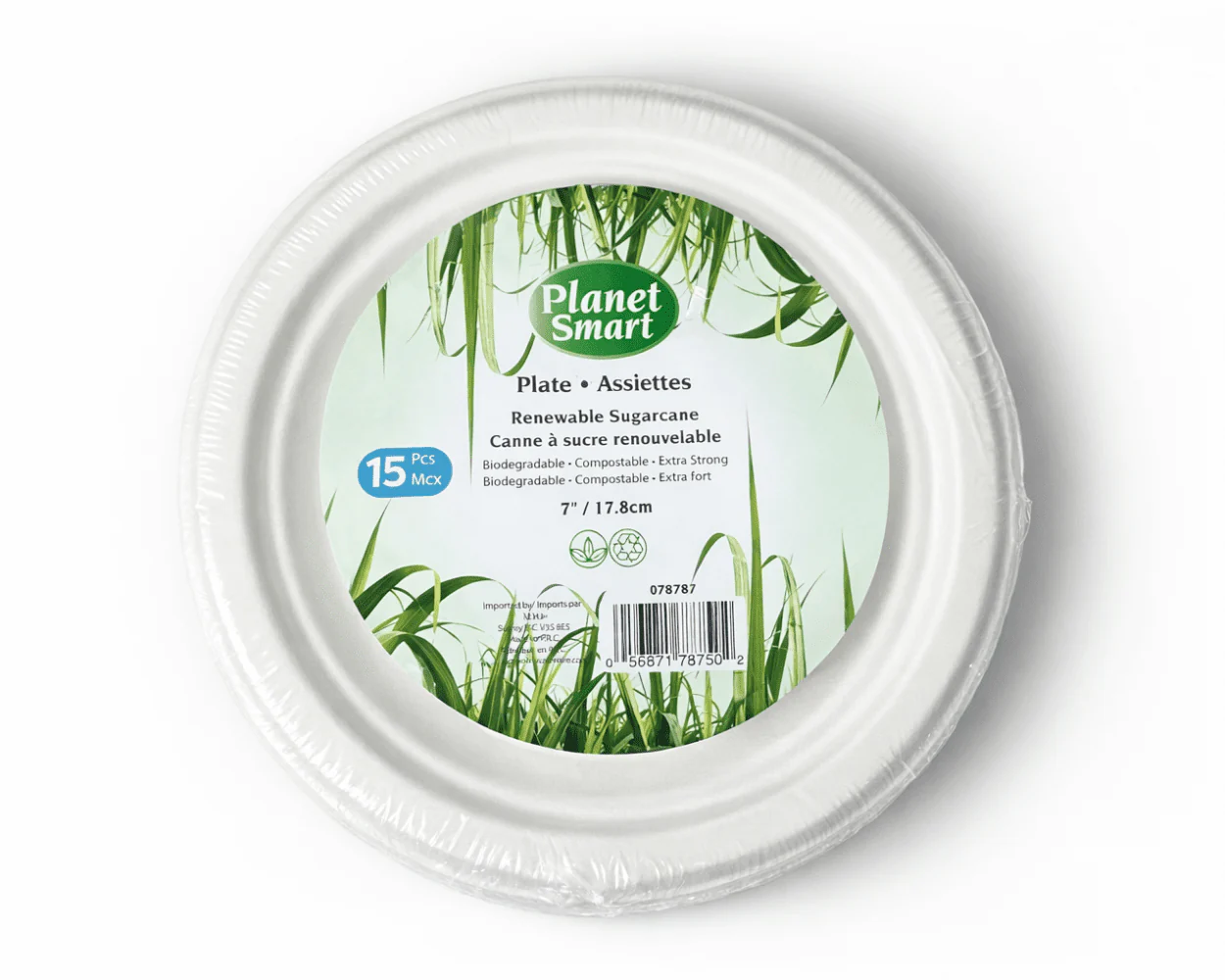 Assiettes robustes biodégradables & compostables - 7 pouces - Image 2