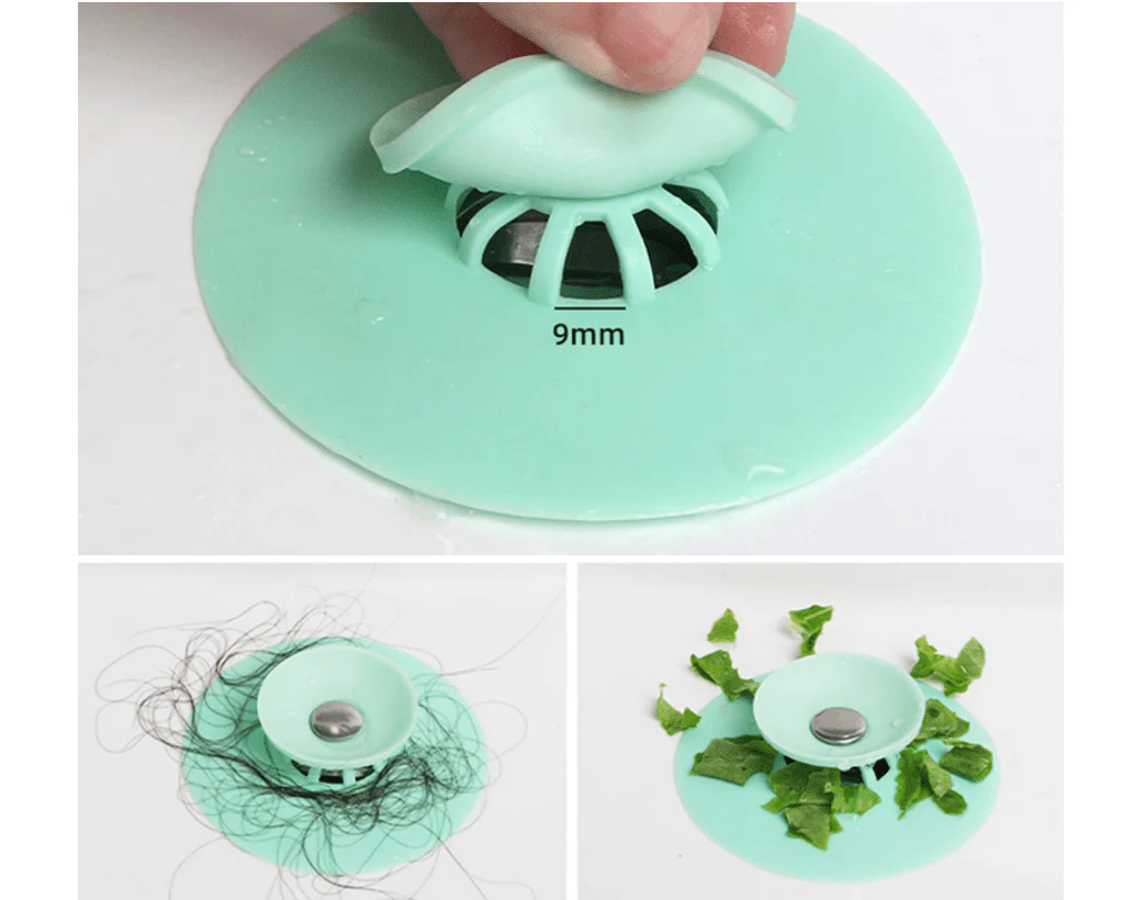 Bouchons d'évier en silicone avec filtre rétractable - Image 6