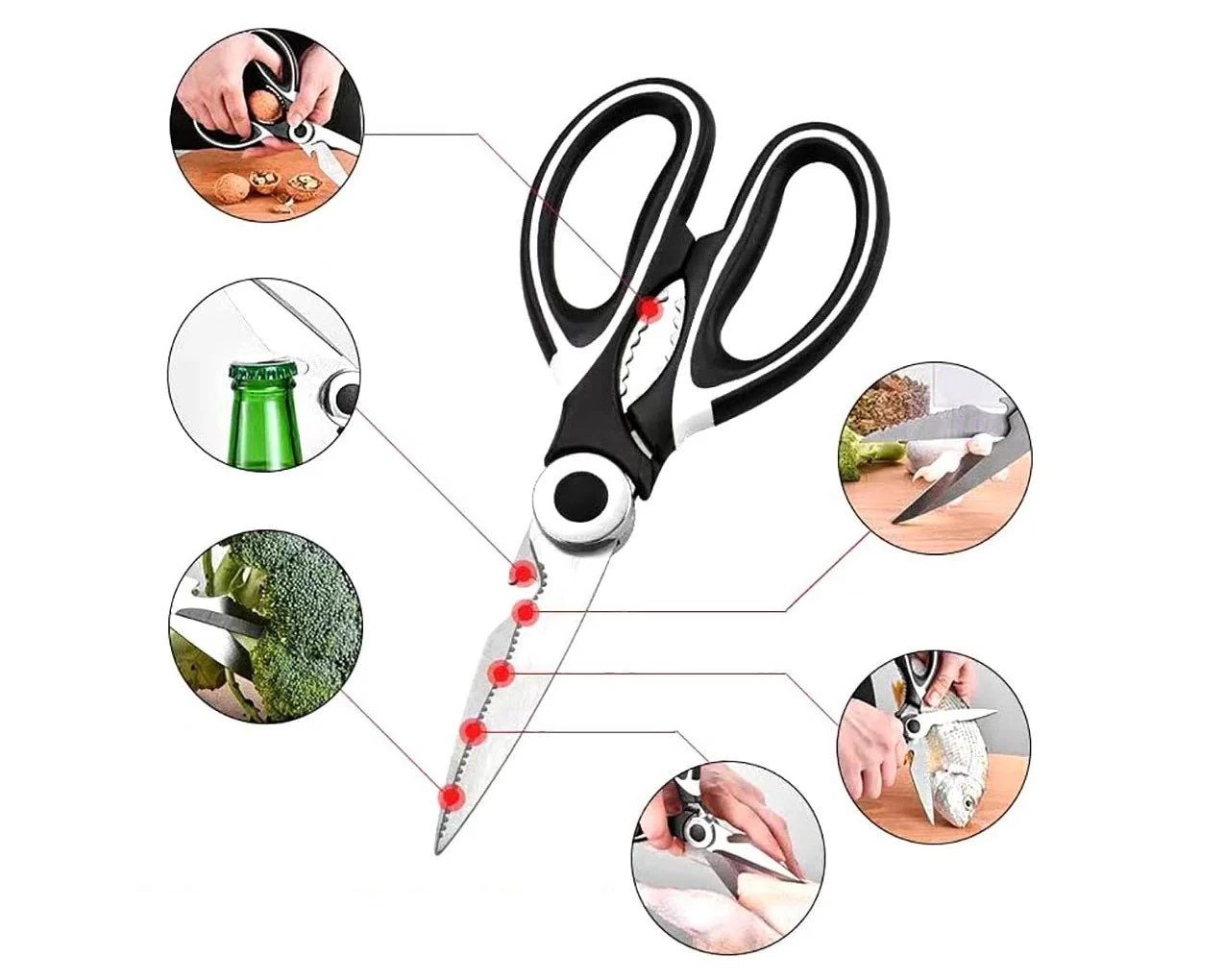Ciseaux de cuisine robustes multi-usages - Image 5