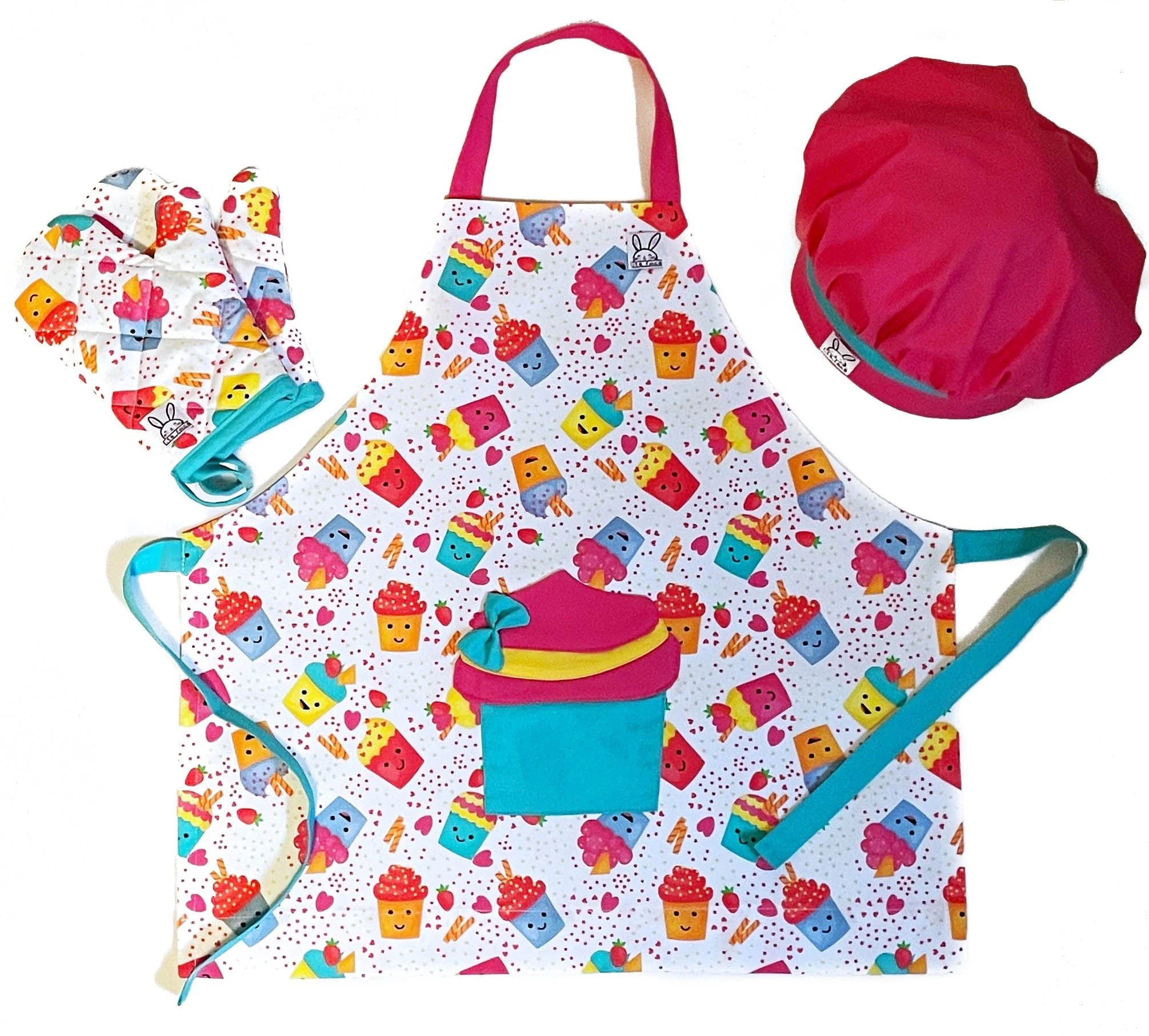 Ensemble « mini chef » avec mitaines et chapeau - Image 3