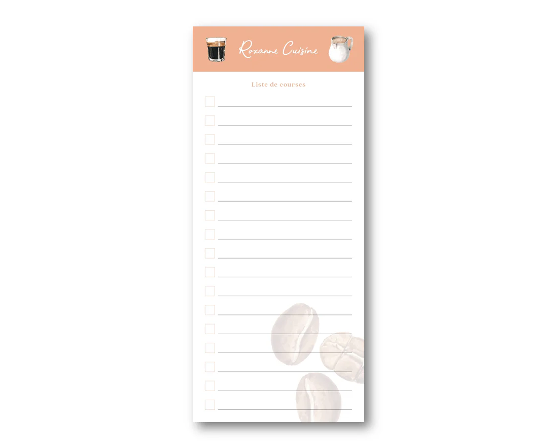 Liste de courses « bloc-note » magnétique (50 feuilles détachables) - Image 4