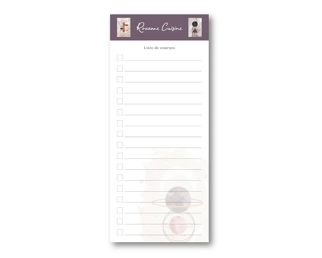 Liste de courses « bloc-note » magnétique (50 feuilles détachables) - Image 5