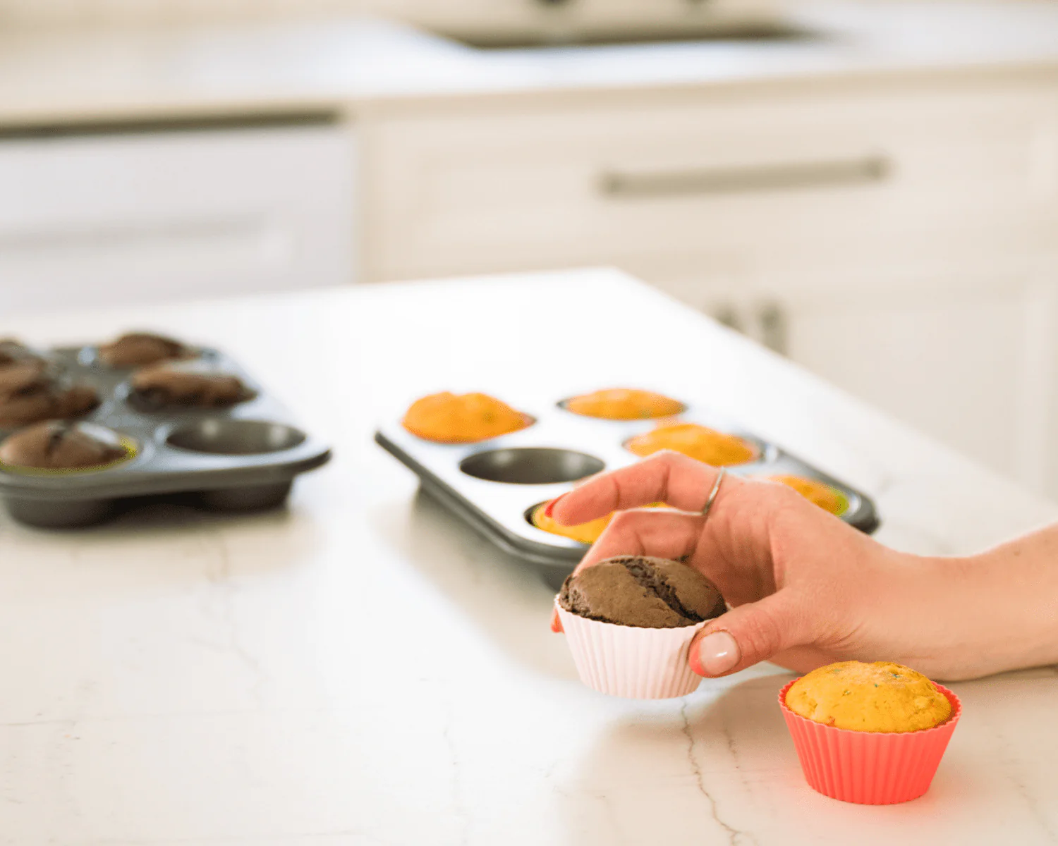 Moules à muffins en silicone, lavables et réutilisables - Image 7