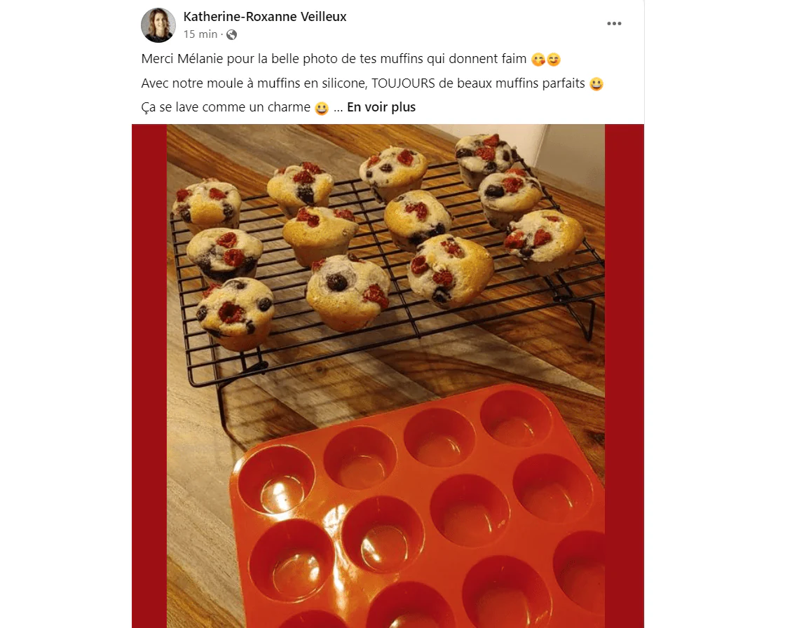 Plaque-moule en silicone pour 12 muffins - Image 10