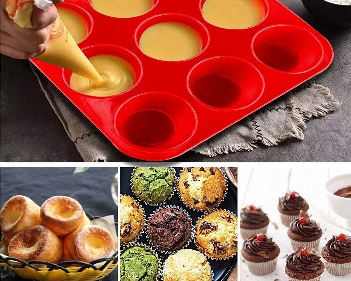 Plaque-moule en silicone pour 12 muffins - Image 4