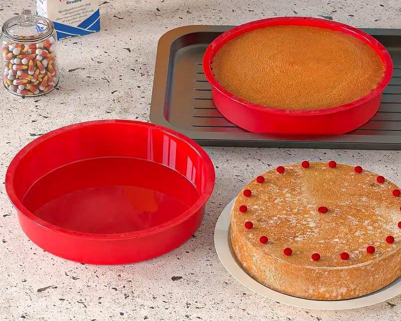 Moule rond en silicone de 10 pouces ROUGE - Image 5