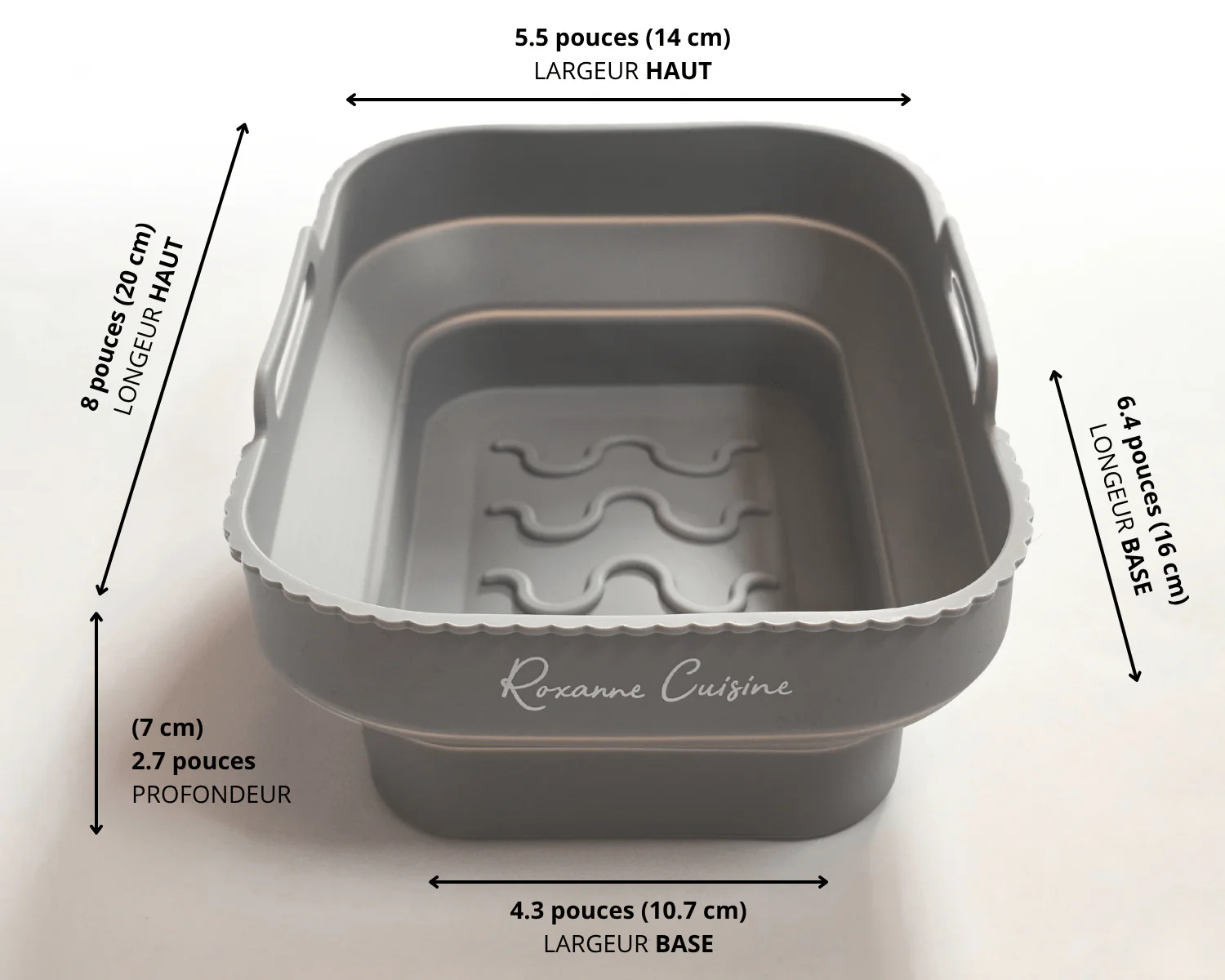 Récipient antiadhésif RECTANGULAIRE en silicone pour air fryer - Image 9