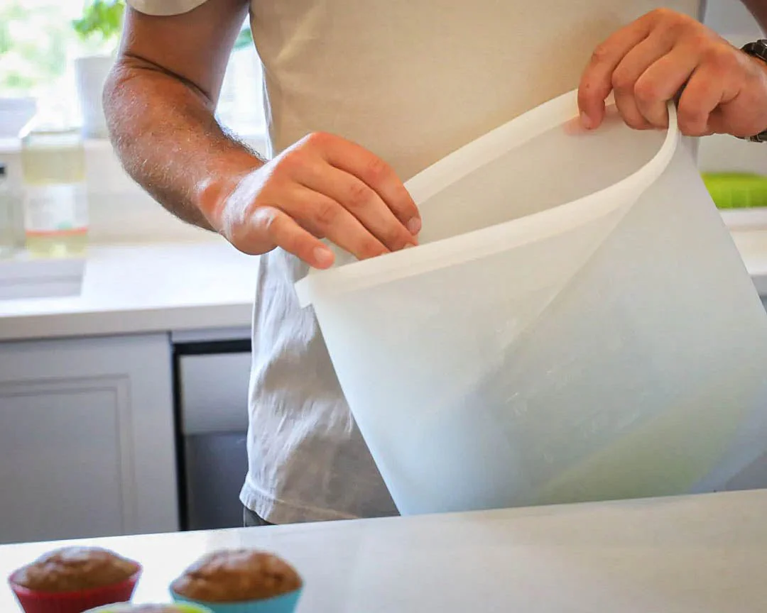 Très grand sac à congélation réutilisable en silicone de 4 litres - Image 3